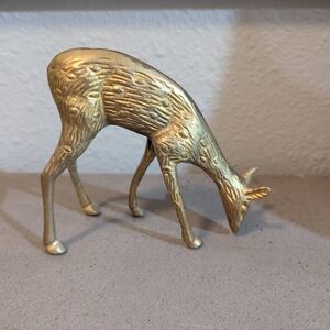 Elegant Gold Deer Sculpture